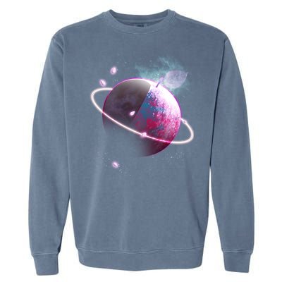 Apple Nebula Space Planet Garment-Dyed Sweatshirt