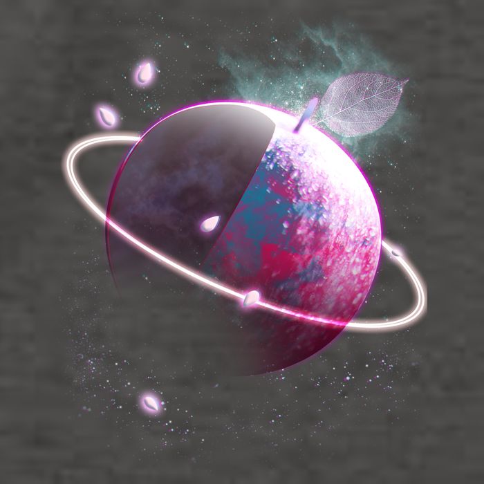 Apple Nebula Space Planet Vector Backpack