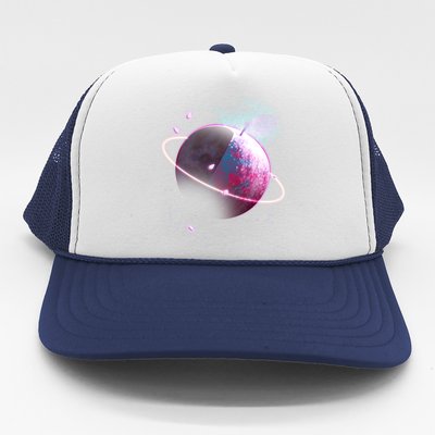 Apple Nebula Space Planet Trucker Hat