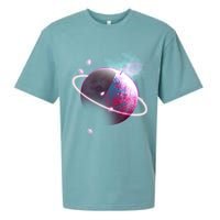 Apple Nebula Space Planet Sueded Cloud Jersey T-Shirt