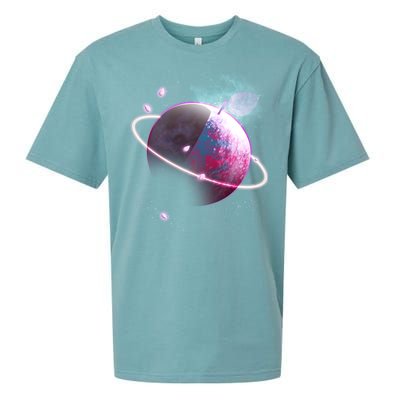 Apple Nebula Space Planet Sueded Cloud Jersey T-Shirt