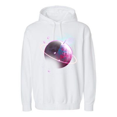 Apple Nebula Space Planet Garment-Dyed Fleece Hoodie