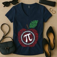 Apple Pi Women's V-Neck T-Shirt