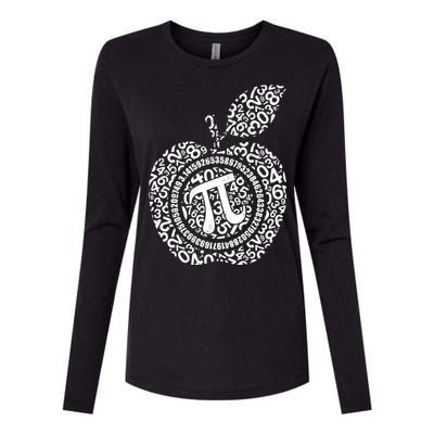 Apple Pi 3.14 Math Womens Cotton Relaxed Long Sleeve T-Shirt