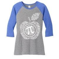 Apple Pi 3.14 Math Women's Tri-Blend 3/4-Sleeve Raglan Shirt