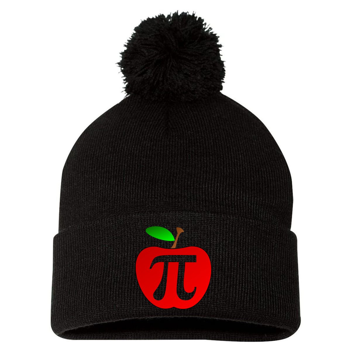 Apple Pi Pie 3.14 Pom Pom 12in Knit Beanie