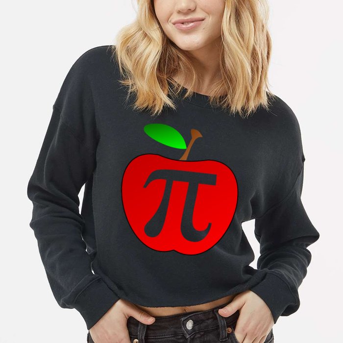 Apple Pi Pie 3.14 Cropped Pullover Crew