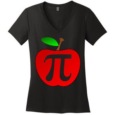 Apple Pi Pie 3.14 Women's V-Neck T-Shirt