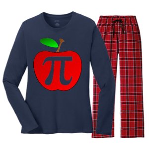 Apple Pi Pie 3.14 Women's Long Sleeve Flannel Pajama Set 