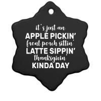 Apple Picking Season Ceramic Star Ornament