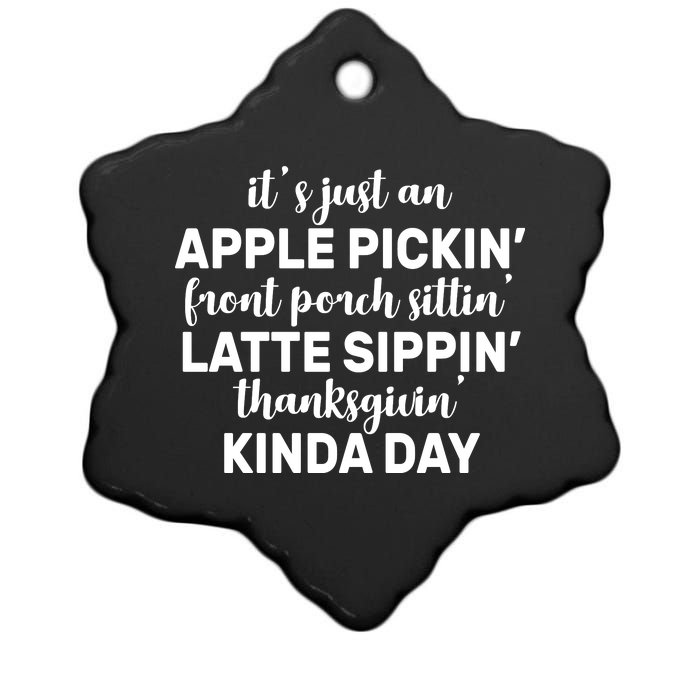 Apple Picking Season Ceramic Star Ornament