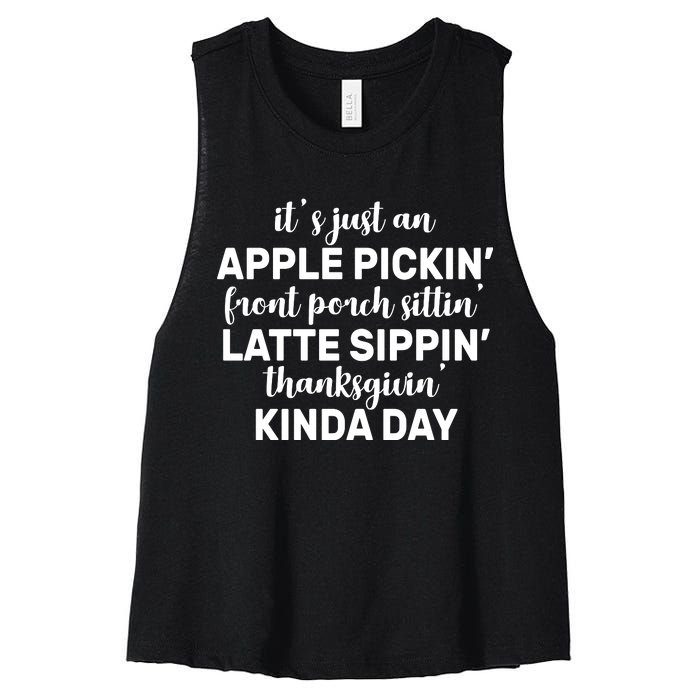 Apple Picking Season Women's Racerback Cropped Tank