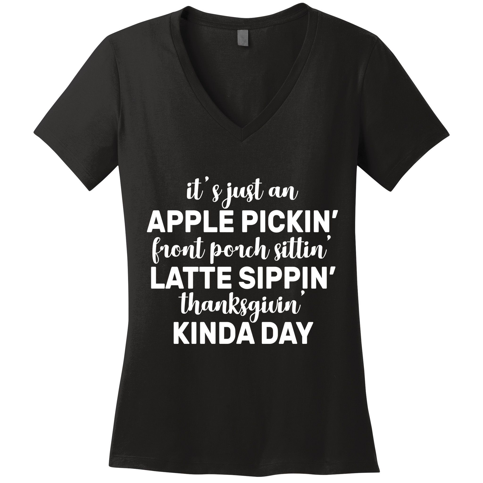 Apple Picking Season Women's V-Neck T-Shirt