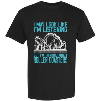 Amusement Park Riding Lover Funny Roller Coasters Rider Garment-Dyed Heavyweight T-Shirt