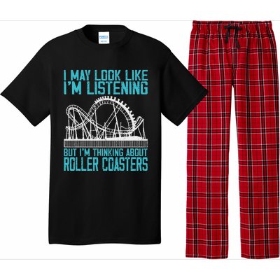 Amusement Park Riding Lover Funny Roller Coasters Rider Pajama Set