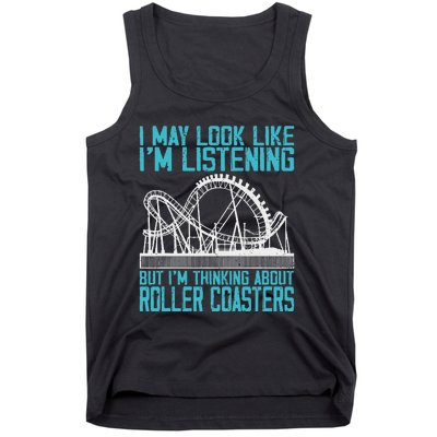 Amusement Park Riding Lover Funny Roller Coasters Rider Tank Top