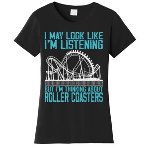 Amusement Park Riding Lover Funny Roller Coasters Rider Women's T-Shirt