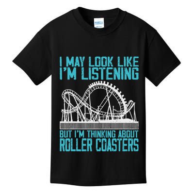 Amusement Park Riding Lover Funny Roller Coasters Rider Kids T-Shirt