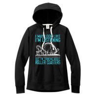 Amusement Park Riding Lover Funny Roller Coasters Rider Women's Fleece Hoodie