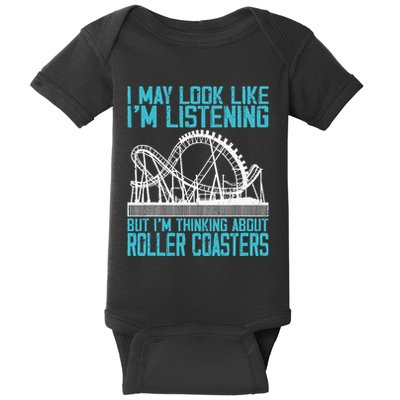 Amusement Park Riding Lover Funny Roller Coasters Rider Baby Bodysuit