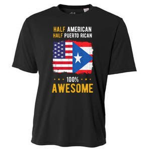 American Puerto Rican Flag Half American Half Puerto Rican Cooling Performance Crew T-Shirt