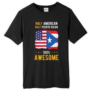 American Puerto Rican Flag Half American Half Puerto Rican Tall Fusion ChromaSoft Performance T-Shirt