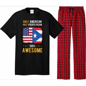 American Puerto Rican Flag Half American Half Puerto Rican Pajama Set