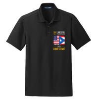 American Puerto Rican Flag Half American Half Puerto Rican Dry Zone Grid Polo