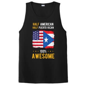 American Puerto Rican Flag Half American Half Puerto Rican PosiCharge Competitor Tank