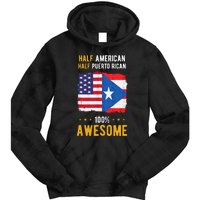 American Puerto Rican Flag Half American Half Puerto Rican Tie Dye Hoodie