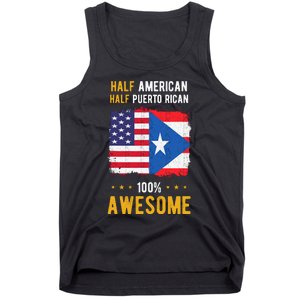 American Puerto Rican Flag Half American Half Puerto Rican Tank Top