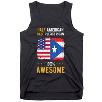 American Puerto Rican Flag Half American Half Puerto Rican Tank Top