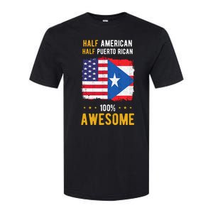 American Puerto Rican Flag Half American Half Puerto Rican Softstyle CVC T-Shirt