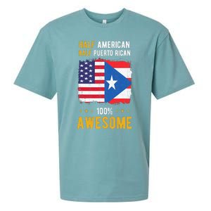 American Puerto Rican Flag Half American Half Puerto Rican Sueded Cloud Jersey T-Shirt