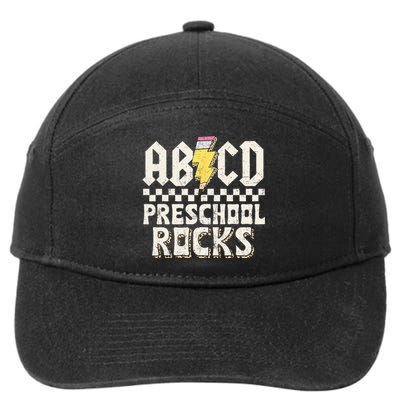 ABCD Preschool Rocks Back To School PreK Teacher 7-Panel Snapback Hat