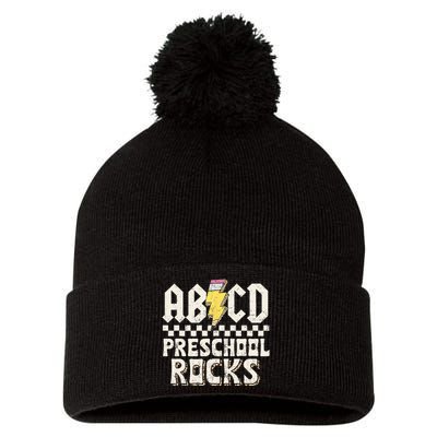 ABCD Preschool Rocks Back To School PreK Teacher Pom Pom 12in Knit Beanie