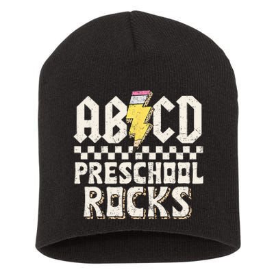 ABCD Preschool Rocks Back To School PreK Teacher Short Acrylic Beanie