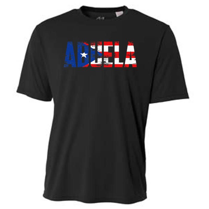 Abuela Puerto Rico Flag Pride Mothers Day Puerto Rican Women Cooling Performance Crew T-Shirt