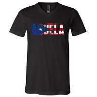 Abuela Puerto Rico Flag Pride Mothers Day Puerto Rican Women V-Neck T-Shirt