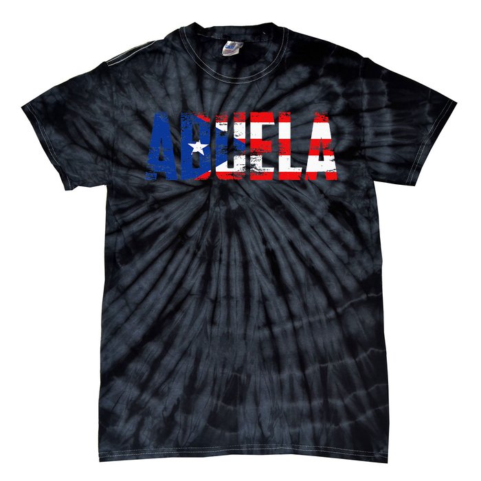 Abuela Puerto Rico Flag Pride Mothers Day Puerto Rican Women Tie-Dye T-Shirt