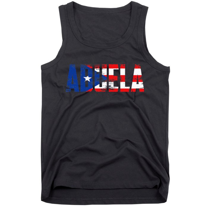 Abuela Puerto Rico Flag Pride Mothers Day Puerto Rican Women Tank Top