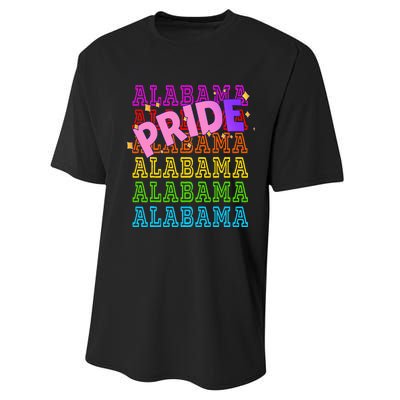 Alabama Pride Rainbow Lgbtq Pride Support Performance Sprint T-Shirt