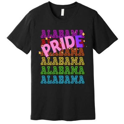 Alabama Pride Rainbow Lgbtq Pride Support Premium T-Shirt