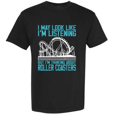 Amusement Park Riding Lover Funny Roller Coasters Rider Garment-Dyed Heavyweight T-Shirt