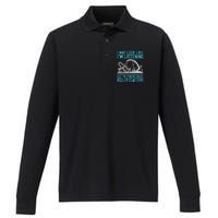 Amusement Park Riding Lover Funny Roller Coasters Rider Performance Long Sleeve Polo