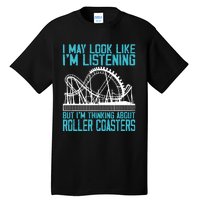 Amusement Park Riding Lover Funny Roller Coasters Rider Tall T-Shirt