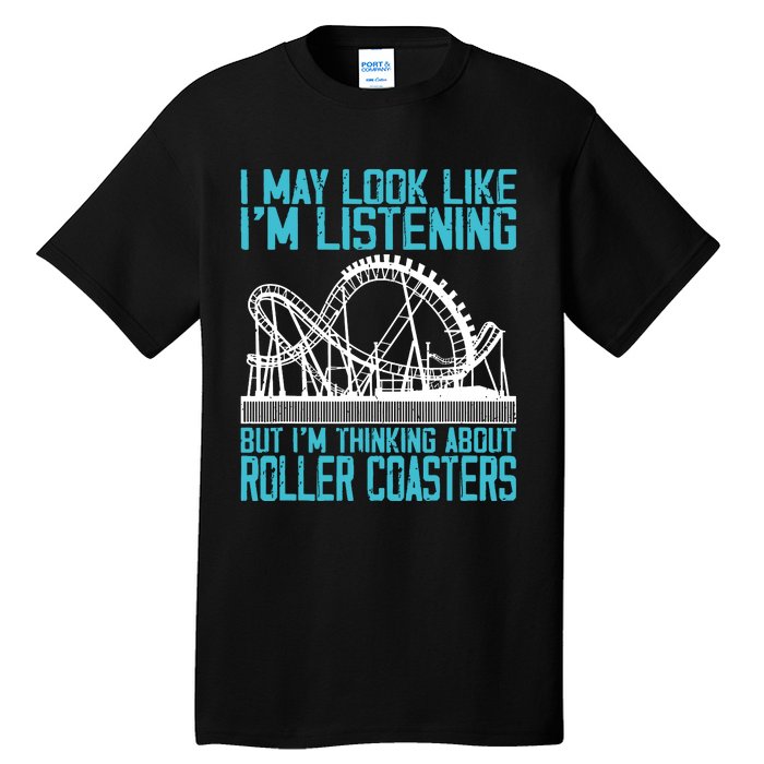 Amusement Park Riding Lover Funny Roller Coasters Rider Tall T-Shirt