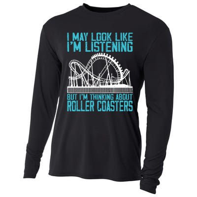 Amusement Park Riding Lover Funny Roller Coasters Rider Cooling Performance Long Sleeve Crew