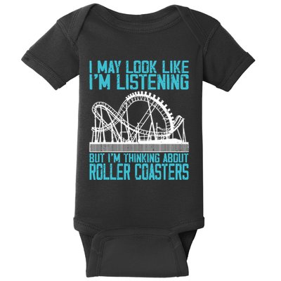 Amusement Park Riding Lover Funny Roller Coasters Rider Baby Bodysuit