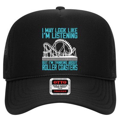 Amusement Park Riding Lover Funny Roller Coasters Rider Trucker Hat